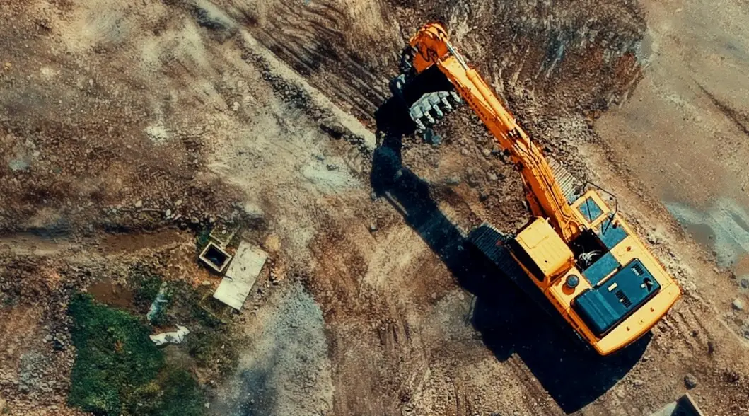 aerial shot of construction site aerial shot of construction site