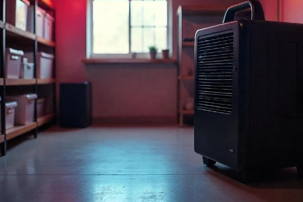 Humidifier in a basement Humidifier in a basement