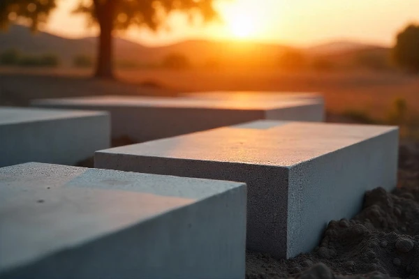 Concrete slabs of home foundation Concrete slabs of home foundation