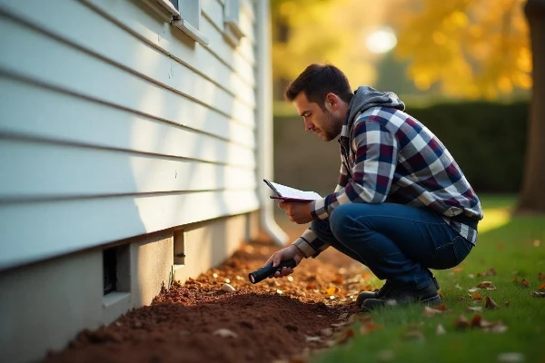 homeowner performing regular inspection homeowner performing regular inspection
