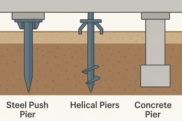 Types of piers used in foundation repair after earthquakes Types of piers used in foundation repair after earthquakes