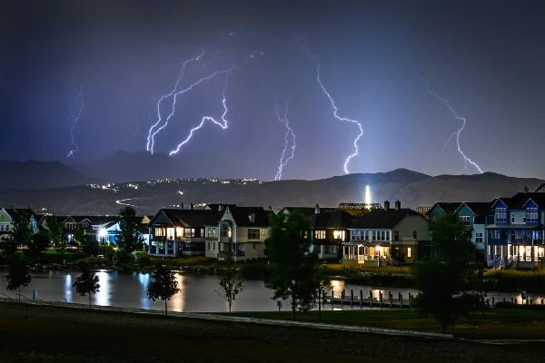lightning striking land lightning striking land