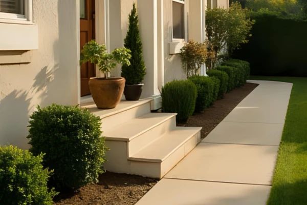 house with sloped landscape house with sloped landscape