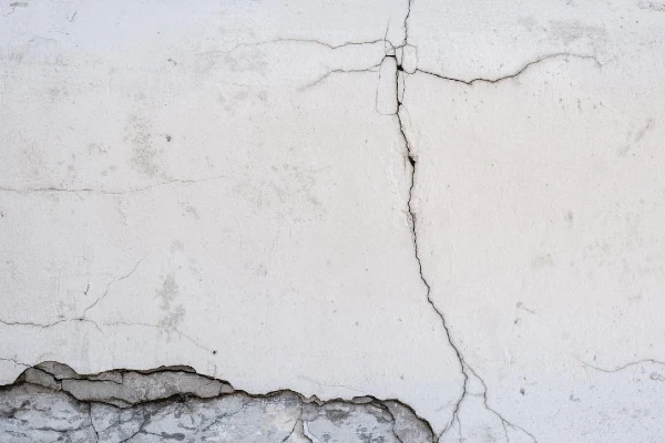 visible wall cracks visible wall cracks