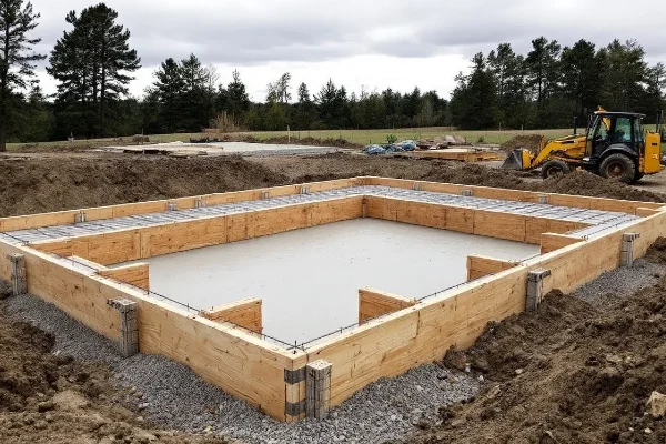 construction of a home foundation construction of a home foundation