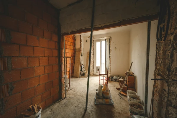 Foundation being repaired