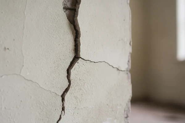 a wall crack on a house a wall crack on a house